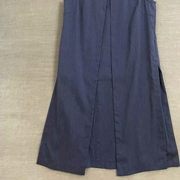 BCBG MaxAzria Svetlana Pinstripe Linen Tunic Duster XS Tall GUC - Picture 4 of 9